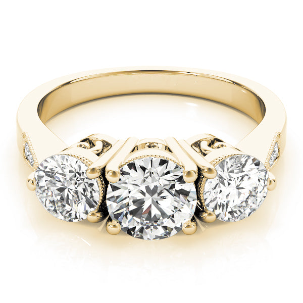 Engagement Rings 3 Stone Round - TN82739