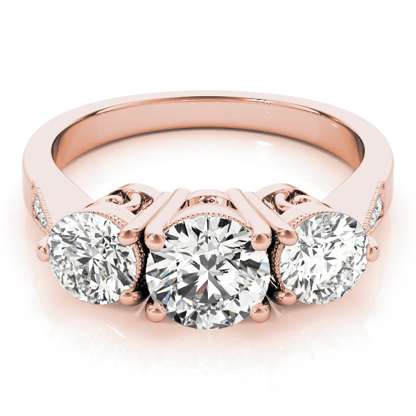 Engagement Rings 3 Stone Round - TN82739