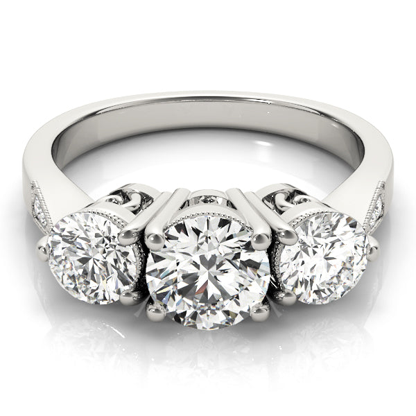 Engagement Rings 3 Stone Round - TN82739