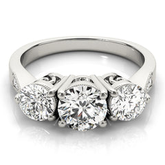 Engagement Rings 3 Stone Round - TN82739