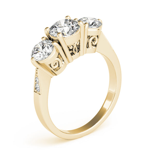 Engagement Rings 3 Stone Round - TN82739
