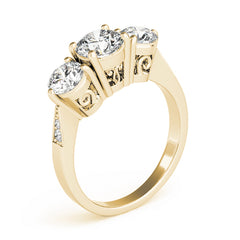 Engagement Rings 3 Stone Round - TN82739