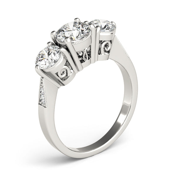 Engagement Rings 3 Stone Round - TN82739