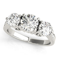 Engagement Rings 3 Stone Round - TN82739