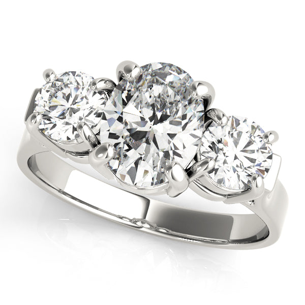 Engagement Rings 3 Stone Oval - TN82740