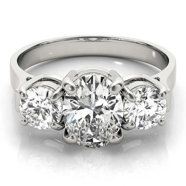 Engagement Rings 3 Stone Oval - TN82740