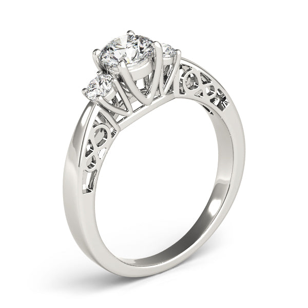 Engagement Rings 3 Stone Round - TN82743