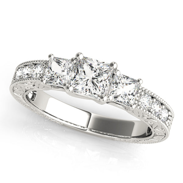 Engagement Rings 3 Stone Princess - TN82819