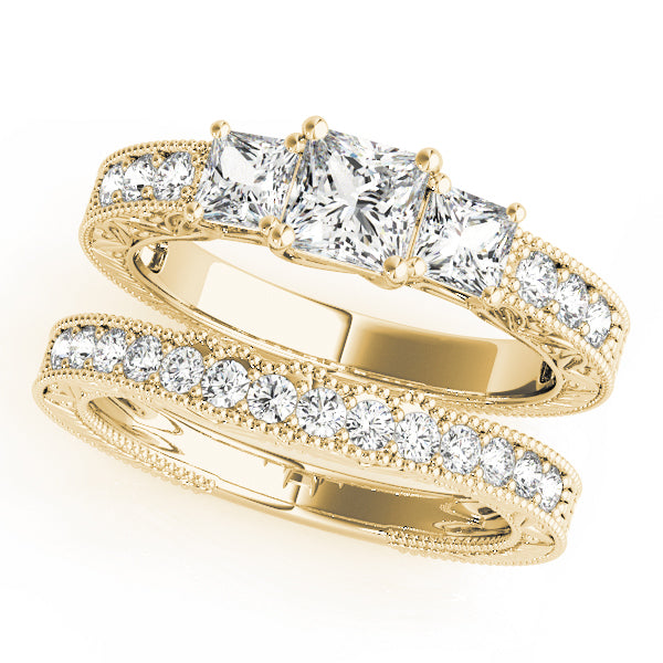 Engagement Rings 3 Stone Princess - TN82819