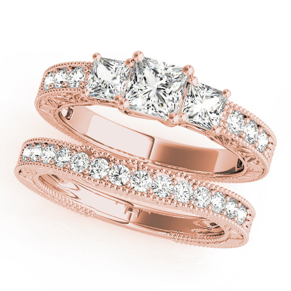 Engagement Rings 3 Stone Princess - TN82819