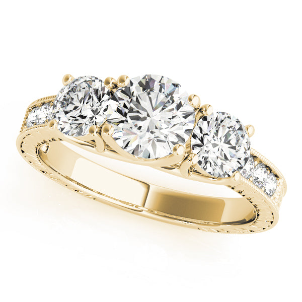 Engagement Rings 3 Stone Round - TN82820
