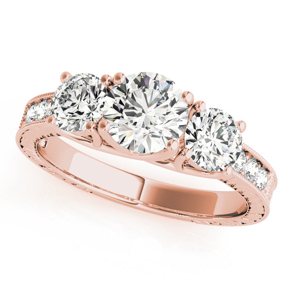 Engagement Rings 3 Stone Round - TN82820