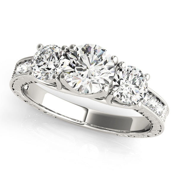 Engagement Rings 3 Stone Round - TN82820