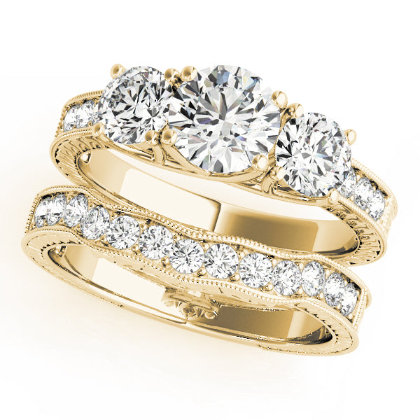 Engagement Rings 3 Stone Round - TN82820