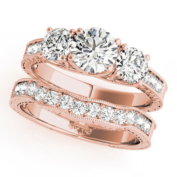 Engagement Rings 3 Stone Round - TN82820