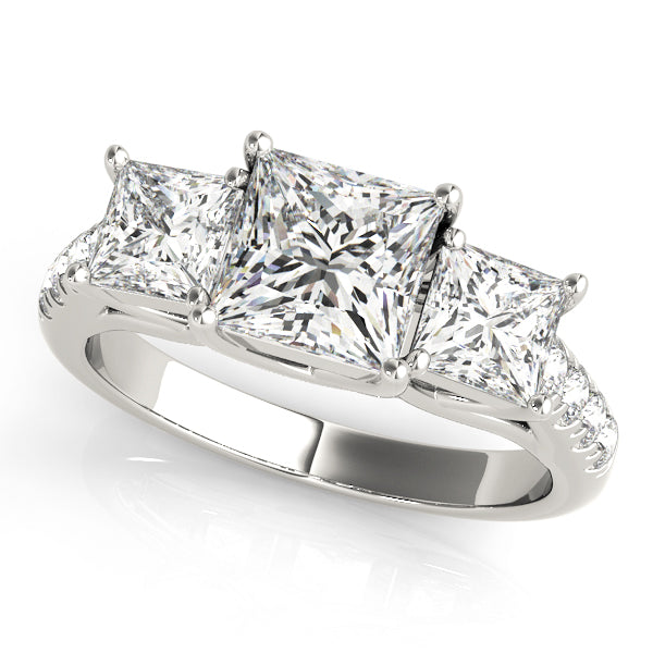 Engagement Rings 3 Stone Princess - TN82872