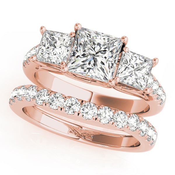 Engagement Rings 3 Stone Princess - TN82872