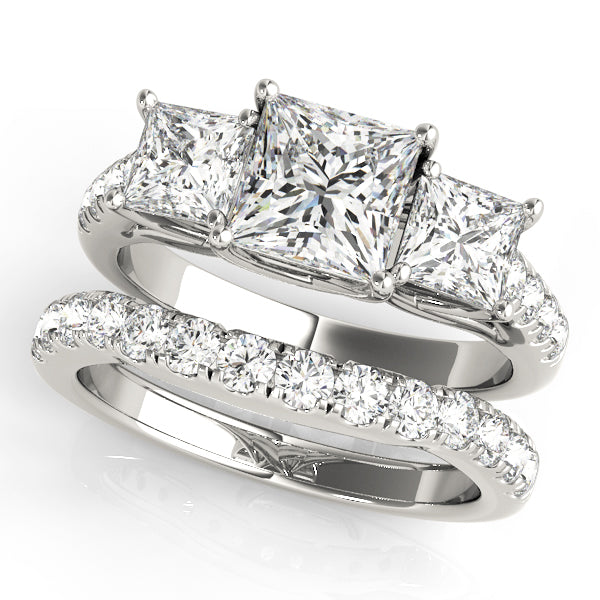 Engagement Rings 3 Stone Princess - TN82872