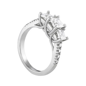 Engagement Rings 3 Stone Princess - TN82872