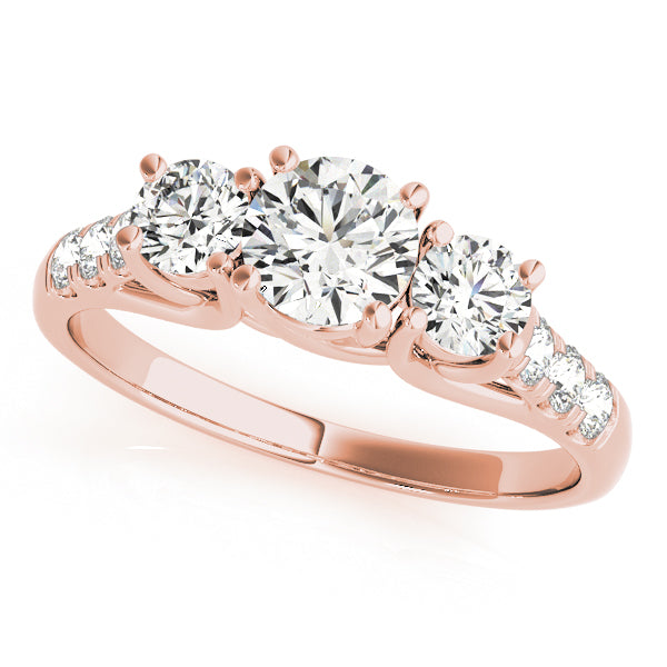 Engagement Rings 3 Stone Round - TN82876