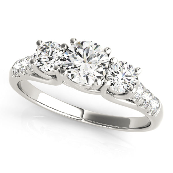 Engagement Rings 3 Stone Round - TN82876