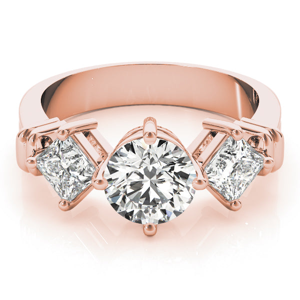 Engagement Rings 3 Stone Round - TN82939