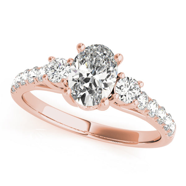 Engagement Rings 3 Stone Oval - TN82941