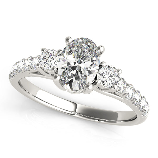 Engagement Rings 3 Stone Oval - TN82941