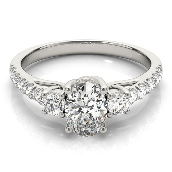 Engagement Rings 3 Stone Oval - TN82941