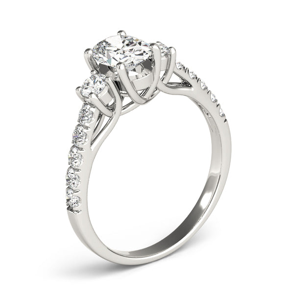 Engagement Rings 3 Stone Oval - TN82941