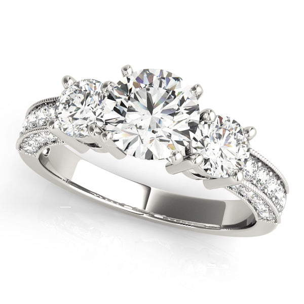 Engagement Rings 3 Stone Round - TN83237