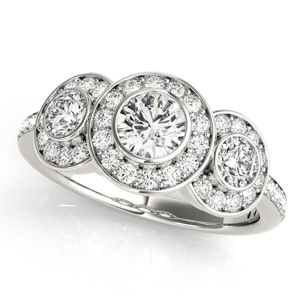 Engagement Rings 3 Stone Round - TN83341