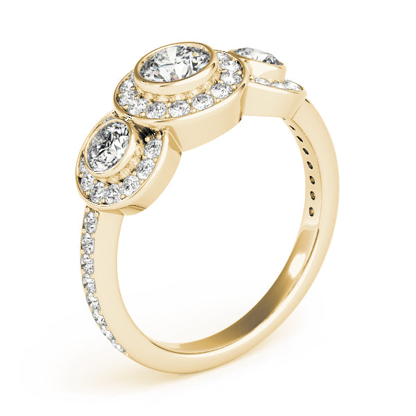 Engagement Rings 3 Stone Round - TN83341