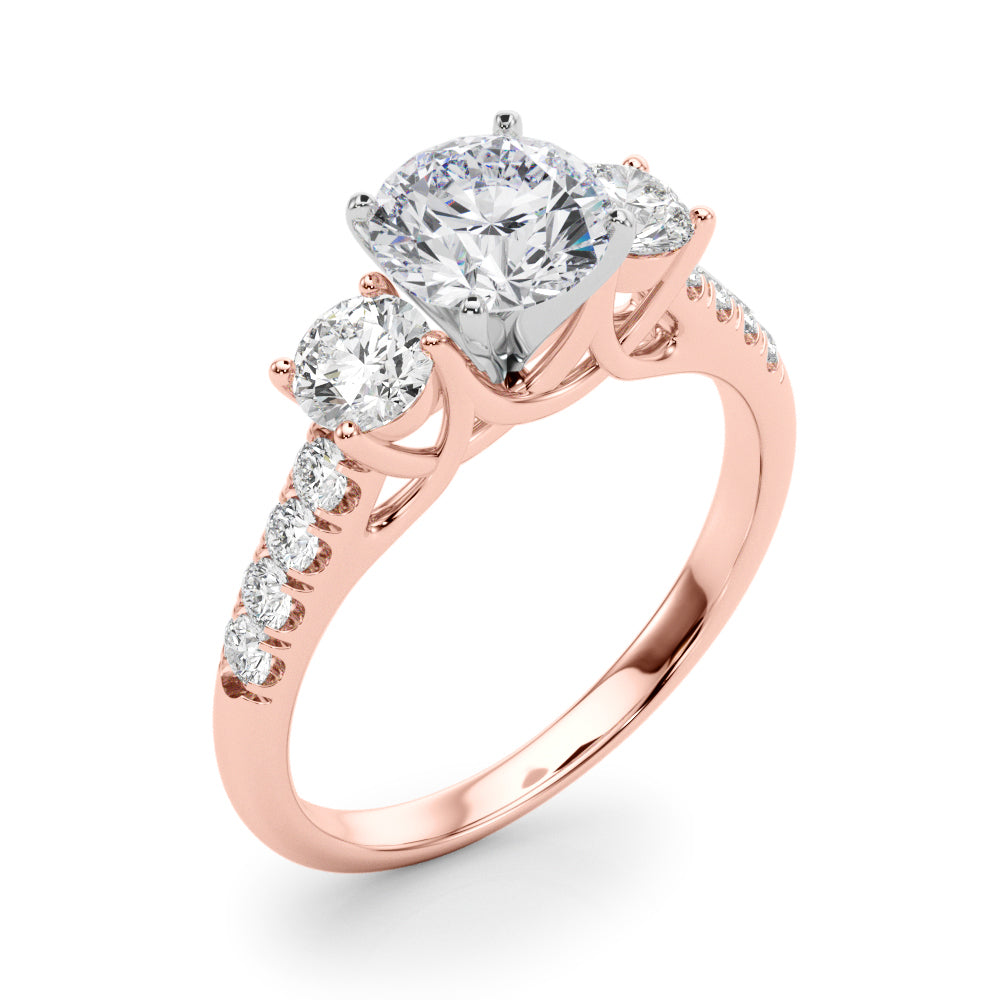 Engagement Rings 3 Stone Round - TN83364