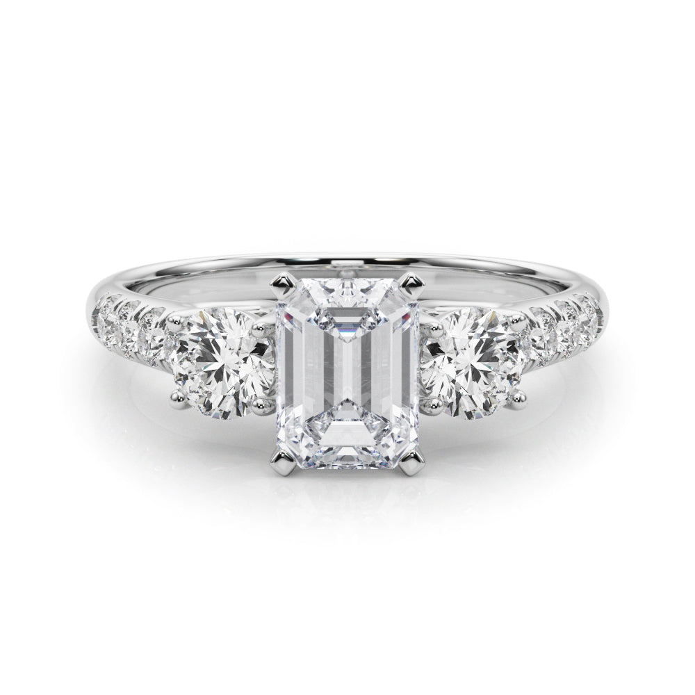 Engagement Rings 3 Stone Round - TN83364