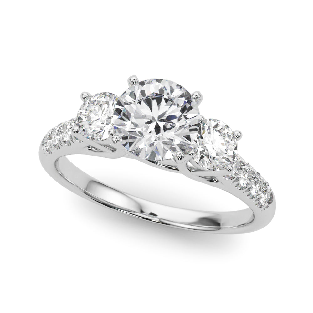 Engagement Rings 3 Stone Round - TN83364