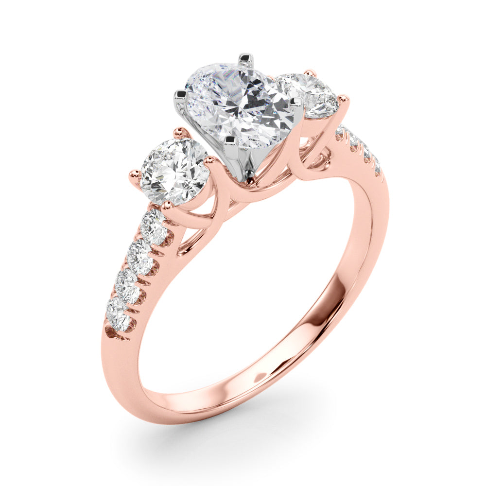 Engagement Rings 3 Stone Round - TN83364