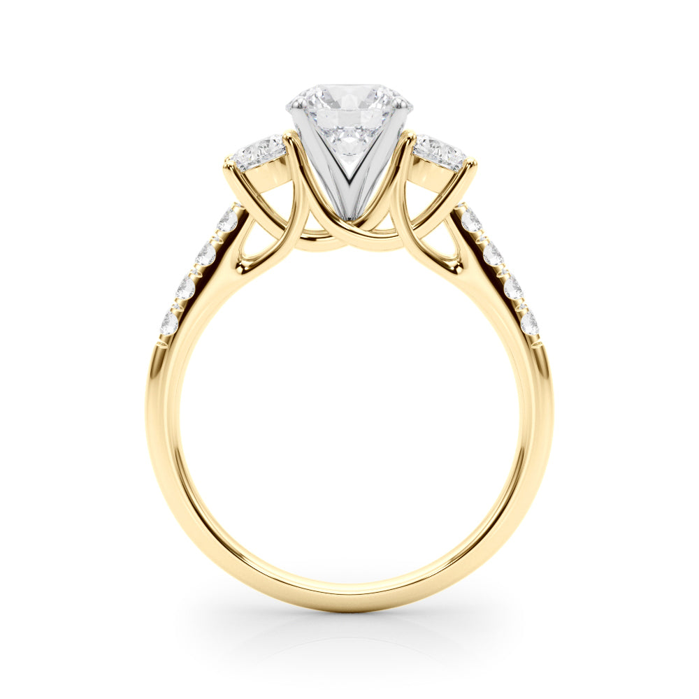 Engagement Rings 3 Stone Round - TN83364