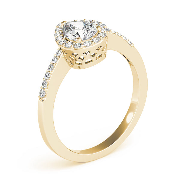 Engagement Rings Halo Pear & Trillion - TN83498