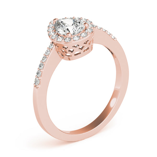 Engagement Rings Halo Pear & Trillion - TN83498