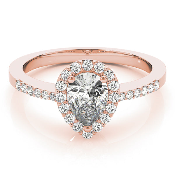 Engagement Rings Halo Pear & Trillion - TN83498