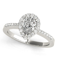 Engagement Rings Halo Pear & Trillion - TN83498