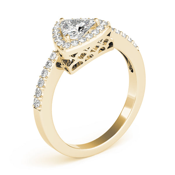 Engagement Rings Halo Pear & Trillion - TN83515