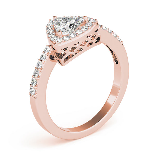 Engagement Rings Halo Pear & Trillion - TN83515