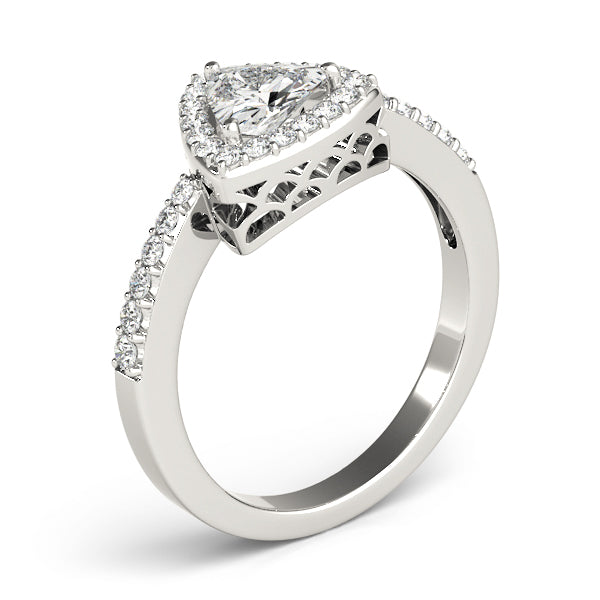 Engagement Rings Halo Pear & Trillion - TN83515