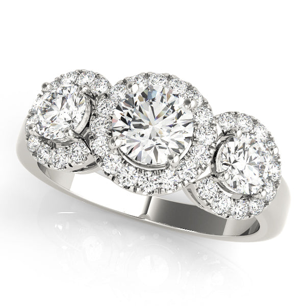 Engagement Rings 3 Stone Round - TN83540