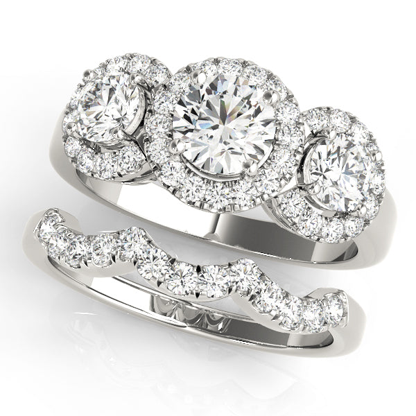 Engagement Rings 3 Stone Round - TN83540