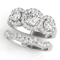 Engagement Rings 3 Stone Round - TN83540