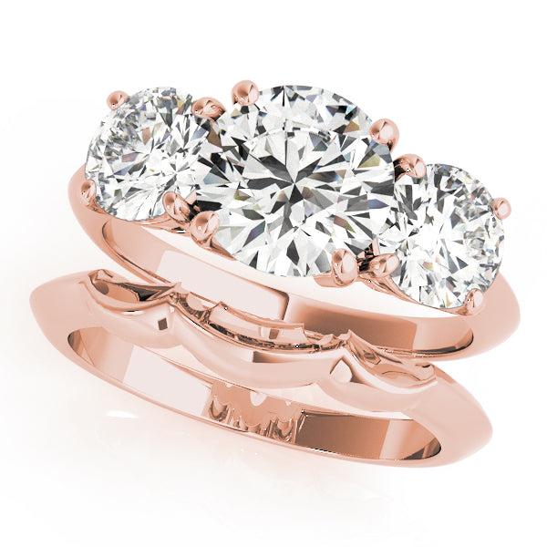 Engagement Rings 3 Stone Round - TN83562