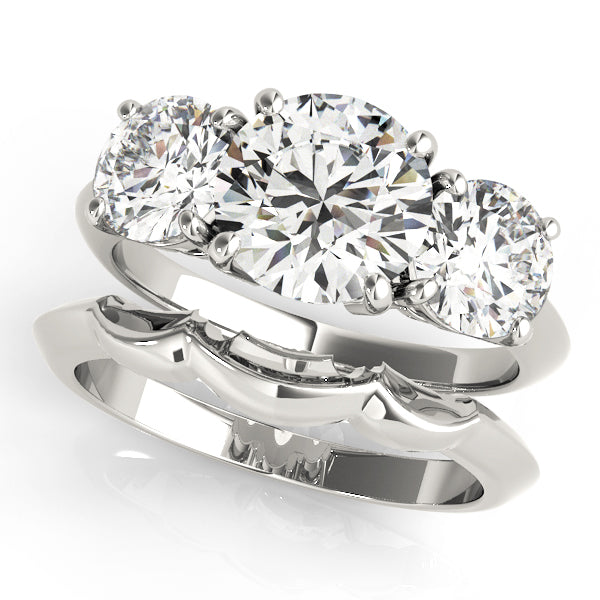Engagement Rings 3 Stone Round - TN83562